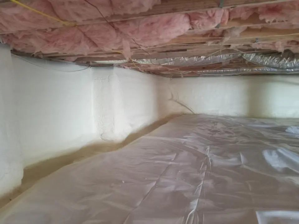 Crawl space encapsulation with closed-cell spray foam for Attic Insulation in Berea